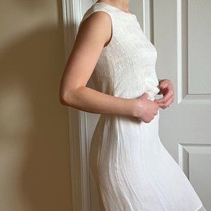 Brand New Silk White Mini Dress